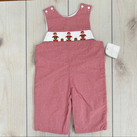 petit bebe Other - Petit Bebe Smocked Christmas Longall 12 M NWT